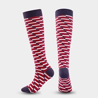 Chaussettes de compression tricotées pour le sport, ODM, athlétiques, élastiques, amincissantes, absorbant la transpiration, résistantes à la friction, pour l'été