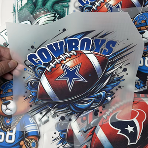 Adhesivo de transferencia DTF personalizado al por mayor, etiqueta de transferencia de calor de plastisol, transferencia de vinilo para planchar, transferencia de impresión para <span class=keywords><strong>ropa</strong></span> <span class=keywords><strong>NFL</strong></span> - Product Image 4