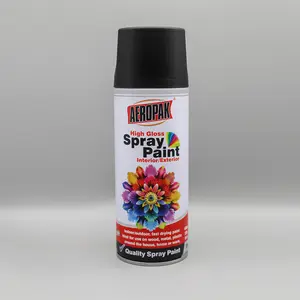 Aeropak 400Ml Oem Groothandel Graffiti Drogen Snelle Hoogglans Multifunctionele Kleur Acryl Spuitbus Verf