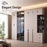 Armoire de Rangement Pliante Moderne et Simple pour la Maison, Penderie d'Angle Ajustable, Ensemble de Meubles de Dressing de Luxe Légers pour Appartement et Chambre à Coucher