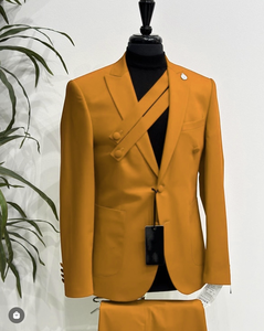 Neuester Stil Herrenanzüge Costume Homme Spitzrevers Hochzeitsanzug Slim Fit Casual Smoking Anzug Jacke Abendgarderobe <span class=keywords><strong>2</strong></span>-teilig Blazer Hose - Product Image 5