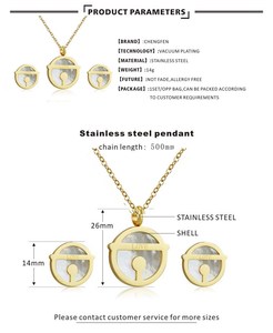 <span class=keywords><strong>Conjunto</strong></span> de Joyería de Acero Inoxidable para Mujer, Diseño Clásico <span class=keywords><strong>y</strong></span> Único con Zirconia en Forma de Corazón, Chapado en Oro, <span class=keywords><strong>Collar</strong></span>, Aretes <span class=keywords><strong>y</strong></span> Anillo - Product Image 3