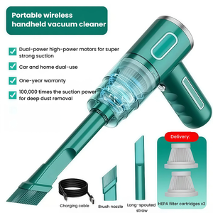 <span class=keywords><strong>Aspirateur</strong></span> à main <span class=keywords><strong>sans</strong></span> <span class=keywords><strong>fil</strong></span> 78W haute puissance, <span class=keywords><strong>aspirateur</strong></span> portable rechargeable pour le nettoyage de la maison, du bureau et de la voiture - Product Image 2