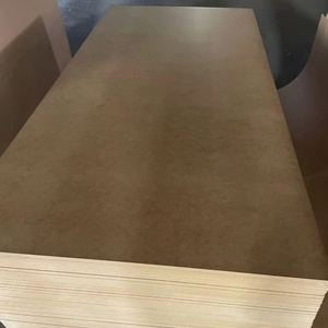 Mật độ cao 1245*2465*19mm Một Bên Trắng melamine một bên gỗ nguyên liệu đồng bằng chạm khắc vật liệu xây dựng HDF cho tủ bếp - Product Image 1