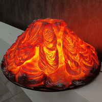Lampe à flamme de charbon de bois de simulation alimentée par batterie cheminée électronique sans flamme veilleuse 3D artificielle LED accessoires décorations