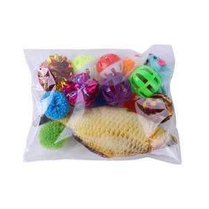 Set di 14 Giocattoli per Gatti in Cotone Biologico con <span class=keywords><strong>Catnip</strong></span>, Palla di Pelliccia e Campanello a Forma di Pesce, Topolino Divertente - Product Image 5