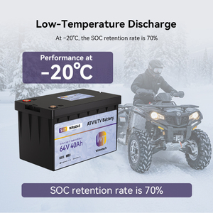 Batterie de moteur électrique de pêche à la traîne 64V 40Ah -20 ° Batterie au lithium résistante aux basses températures pour chariot de chasse électrique - Product Image 4