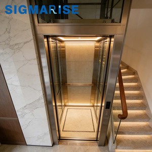 SIGMARISE - Ascensores <span class=keywords><strong>Interiores</strong></span> de Lujo Chinos <span class=keywords><strong>para</strong></span> Viviendas Privadas, Marca Más Vendida, Diseño Personalizado, 400 kg, 3 Pisos - Product Image 1