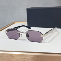 Lunettes de soleil hexagonales vintage sans monture pour hommes et femmes, verres UV400, tendance, haute qualité, pour la conduite et les vacances