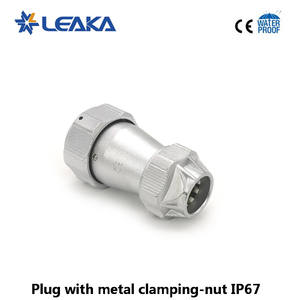 Fournisseur IP67 étanche fileté Weipu série WF WF24 WF28 broches en cuivre fiche métal aviation connecteur à angle <span class=keywords><strong>droit</strong></span> pour LED d'alimentation - Product Image 2