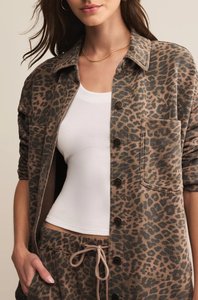 Veste de créateur vintage pour <span class=keywords><strong>femme</strong></span> sur mesure Chemise en jean à imprimé léopard décontractée Confortable <span class=keywords><strong>et</strong></span> respirante Manches longues Shacket pour <span class=keywords><strong>femme</strong></span> - Product Image 5