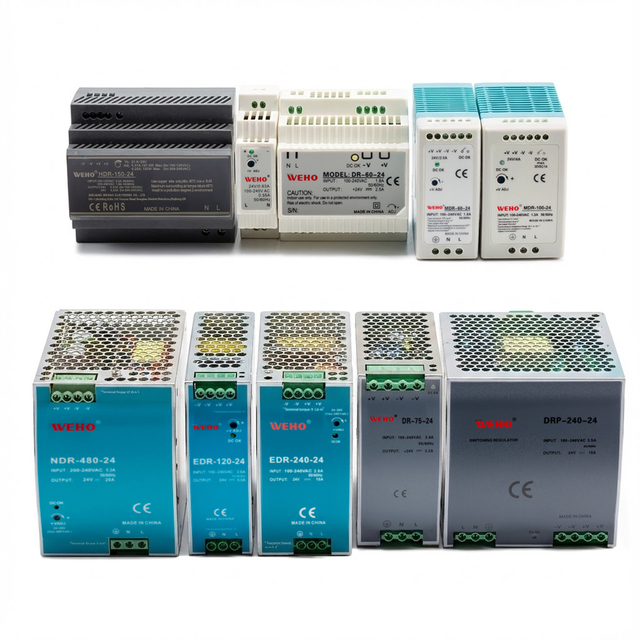 DIN Rail Power Supplies 12V 24V 36V 48V 10W 20W 60W 75W 240W 480W Switching Power Supply for Industrial Control System