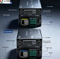 Mini extensor de fibra óptica 4K DVI con transmisión de 80km Conversión de señal RS232 para video para pantallas de Conferencia