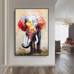 Peintures acryliques peintes à la main sur toile Texture 3D Animal éléphant couteau <span class=keywords><strong>peinture</strong></span> Graffiti <span class=keywords><strong>POP</strong></span> <span class=keywords><strong>Art</strong></span> 100% huile à la main <span class=keywords><strong>Art</strong></span> mural - Product Image 3