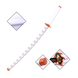 Offres Spéciales démon <span class=keywords><strong>Slayer</strong></span> Rengoku Kyoujurou Anime Cosplay épée épée <span class=keywords><strong>Katana</strong></span> jouet en <span class=keywords><strong>bois</strong></span> - Product Image 1