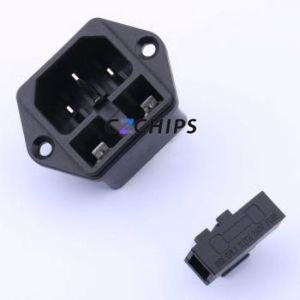 DB-14-F1 AC Power Connector Through hole Component (THT) Connector IEC 320-C14 1 3 Panel Mount - Product Image 1