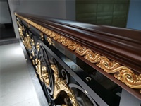 Panneau de rampe décoratif en laiton de style européen classique pour escaliers et rampes de villa