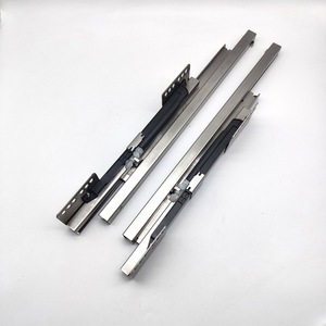 Stainless Steel <b>Drawer</b> <b>Slides</b> 18 Inch Three Section Soft Closing Damping Rail For Furniture <b>Drawers</b> 51 100 Kg Load Capacity - Product Image 2
