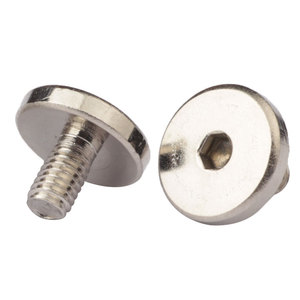 Tornillo de máquina de cabeza plana grande niquelado de acero del zócalo del queso - Product Image 1