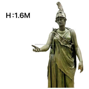 Escultura de <span class=keywords><strong>Atenea</strong></span> en Bronce Verdigris Fundido a Mano, Tamaño Real, Mitología Griega, para Exhibición en Galerías y Espacios Públicos al Aire Libre - Product Image 1
