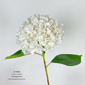 <span class=keywords><strong>Hortensia</strong></span> 3D de una sola rama de alta calidad, venta al por mayor, arreglo de flores falsas para decoración del hogar, bodas, fotografía, hoteles, piezas de tallo - Product Image 6