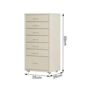 Moderno Armadietto Archivio a 7 Cassetti in Acciaio Colorato, Mobile in Metallo Resistente per Casa, Ufficio, Hotel, Ospedale - Product Image 5