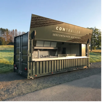Cuisine extérieure préfabriquée en conteneur maritime, bar multifonctionnel pour les entreprises de restauration de rue
