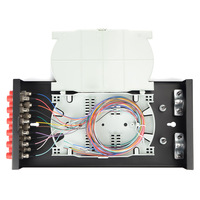 Boîtier de raccordement fibre optique 12 ports FC pour bureau, adaptateur complet, pigtail monomode, boîte de jonction FTTH pour rack intérieur