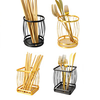 Porte-stylo INS haut de gamme, panier en fer pour vaisselle, support simple pour pinceaux de maquillage, rangement de papeterie de bureau, multifonctionnel, rond/carré