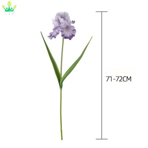 Fleurs d'<span class=keywords><strong>iris</strong></span> bleues artificielles, toucher réaliste, matériau PU, longue tige, pour la décoration de la maison, des hôtels, des mariages, des fêtes, du Nouvel An, des bars. - Product Image 3