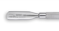 OMI Professional Premium P-03 Repousse-cuticules simple extrémité, ensemble manucure pédicure 110 mm en acier inoxydable plaqué gris pour usage esthétique