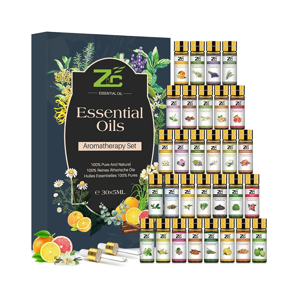 100% Natuurlijke Aroma Diffuser Olie Aromatherapie Olie 30X5 Ml Essentiële Oliën Cadeau Set Voor Diffuser, Massage