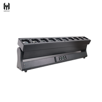 Barre de lumière linéaire mobile LED RGBW 4-en-1 10x60W avec lumière auxiliaire, IP20, angle de zoom 5-46°, contrôle DMX512, éclairage de scène