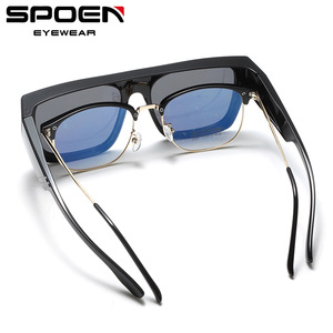 SPOEN Polarized Sunglasses Rectangle Full Rim UV400 Men Driving Fashion <b>Eyewear</b> - Product Image 1