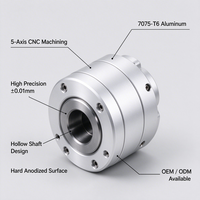 Boîtier de joint de robot modulaire en aluminium usiné CNC 5 axes sur mesure, coque d'actionneur Harmonic Drive anodisée pour bras de robot OEM