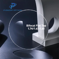 Lentilles de lunettes photochromiques bifocales Pioneer Optical 1.499 1.56 à dessus plat fini, en CR39 HMC, pour lunettes de vue