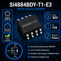 Diode de sécurité à montage en surface NK SI4884BDY-T1-E3, 8 V, 30 V, résistance interne 20 V, ID 11 A, Guangdong