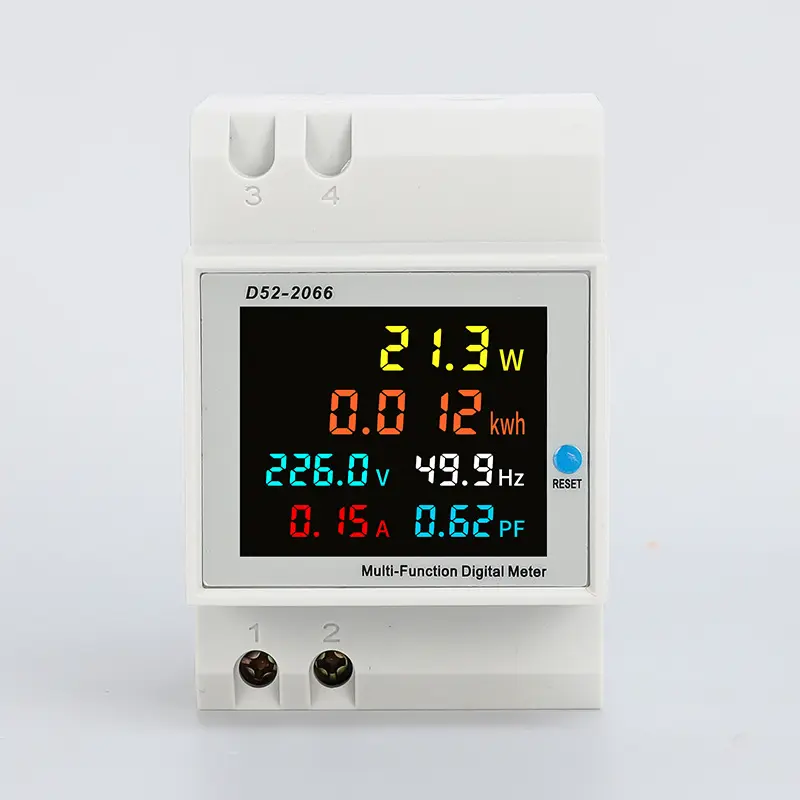 D52-2066 single-phase household smart meter electric rail multifunction meter LCD display 380v meter D52-2066