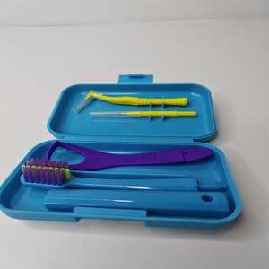 Portable maison gomme <span class=keywords><strong>ortho</strong></span> étui de retenue orthodontique soins bucco-dentaires voyage pliable kit de brosse dentaire interdentaire - Product Image 5