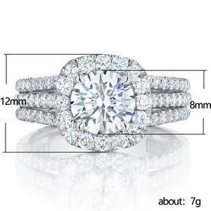 Luxe Diamanten Verlovingsringen Klassieke Bruiloft Verlovingsbelofteringen Voor Dames Sieraden - Product Image 2