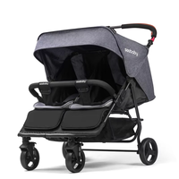 Poussette double pliable Purorigin, best-seller, haute qualité, cadre en alliage d'aluminium léger, matériau polyester, capacité de charge 15 kg