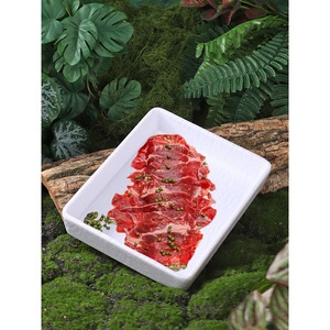 Rectangular Melamine Grill <b>Plate</b> Stackable Solid Color For Hotel Food Party Steak Serving - Product Image 2