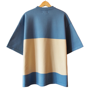 Camiseta de Buceo Tejida con Hilo de Textura Suave, Diseño de Bloques de Color, Gráfico de Buceador Bordado, Prenda de Punto Casual Premium para Verano - Product Image 2