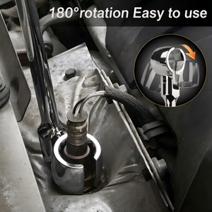 Clé à douille pour capteur d'oxygène de qualité industrielle Hi-Spec 7/8 22 mm chromée, outil de réparation automobile avec garantie de 3 ans - Product Image 3