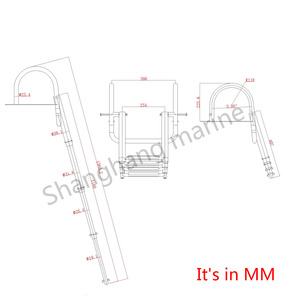 Échelle de bateau à 4 marches <span class=keywords><strong>en</strong></span> acier inoxydable de haute qualité Échelle de <span class=keywords><strong>piscine</strong></span> Yacht Marine Ship Échelle pliante télescopique - Product Image 5