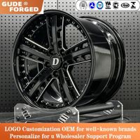 Nouvelles jantes forgées GUDE en alliage d'aluminium V1 19x9.5 19x10.5 à cinq branches, finition noire, pour 300z 350z 370z Infiniti Q50 Q60