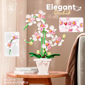 Oichid 2024 Collection Botanique de Fleurs, Ensemble de Blocs de Construction, Jouets de Construction Créatifs pour la Décoration de Bureau et de la Maison, Plantes Bonsaï, Arbres - Product Image 2