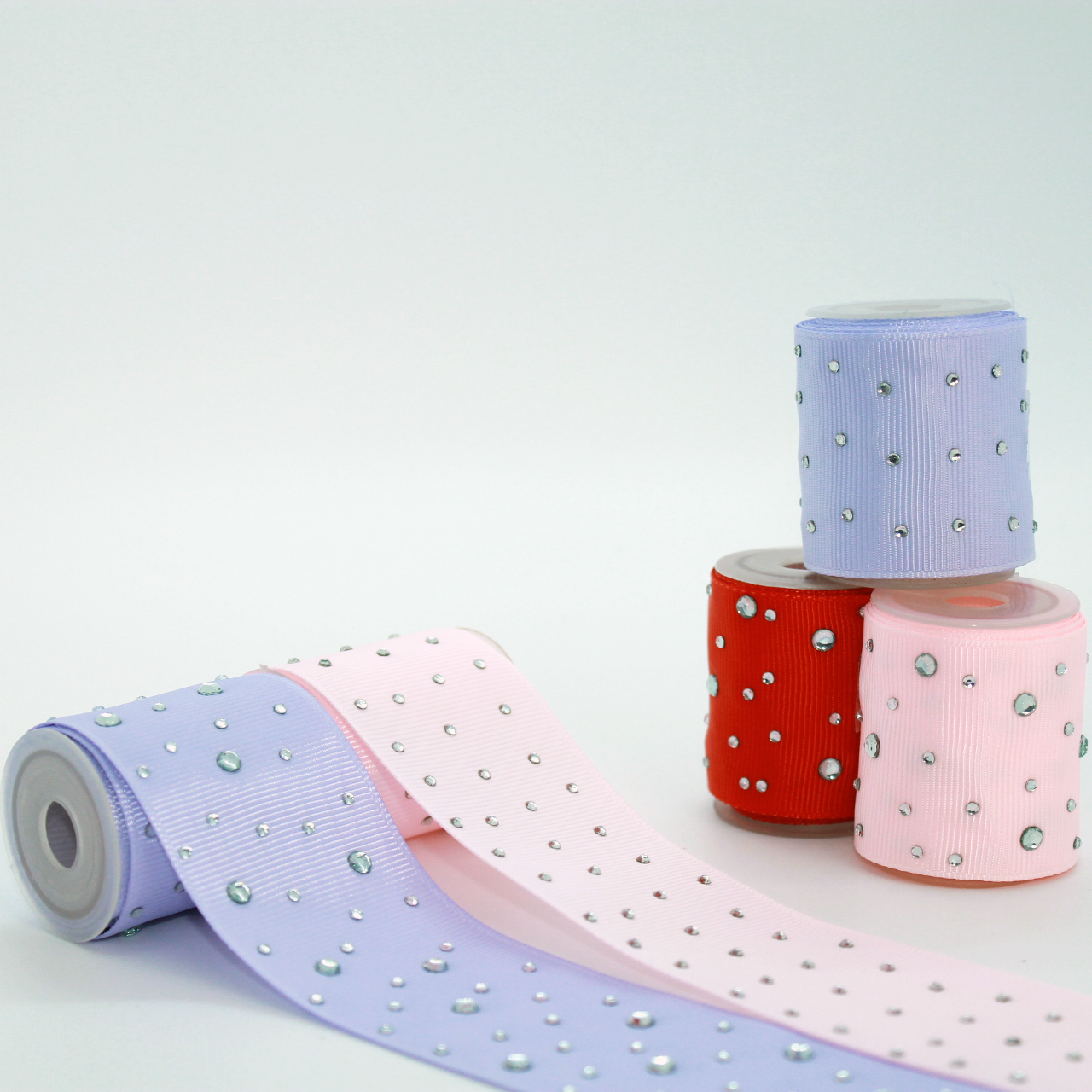 Plain Color Diamond Grosgrain Ribbon 1.5 Inch 5 Yards Width Length Custom Ribbon DIY Craft Accessory Ribbons