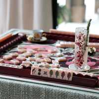 Stock en EE. UU., Mahjong de Lujo Acrílico, Fichas de Mahjong Americanas Personalizadas de 4 Capas, Juego de Mahjong con 160 Fichas, Haus No. Juego de 88 Fichas de Mahjong