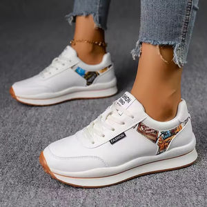 Baskets pour femmes à blocs de couleur tendance, chaussures décontractées en maille respirante de style rétro, plateforme décontractée légère pour femmes - Product Image 4